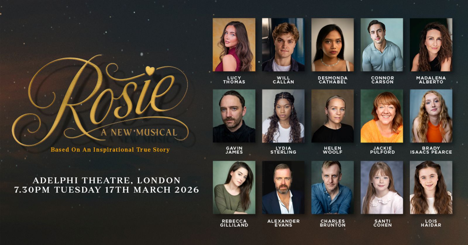 Rosie sets cast for Adelphi Theatre debut