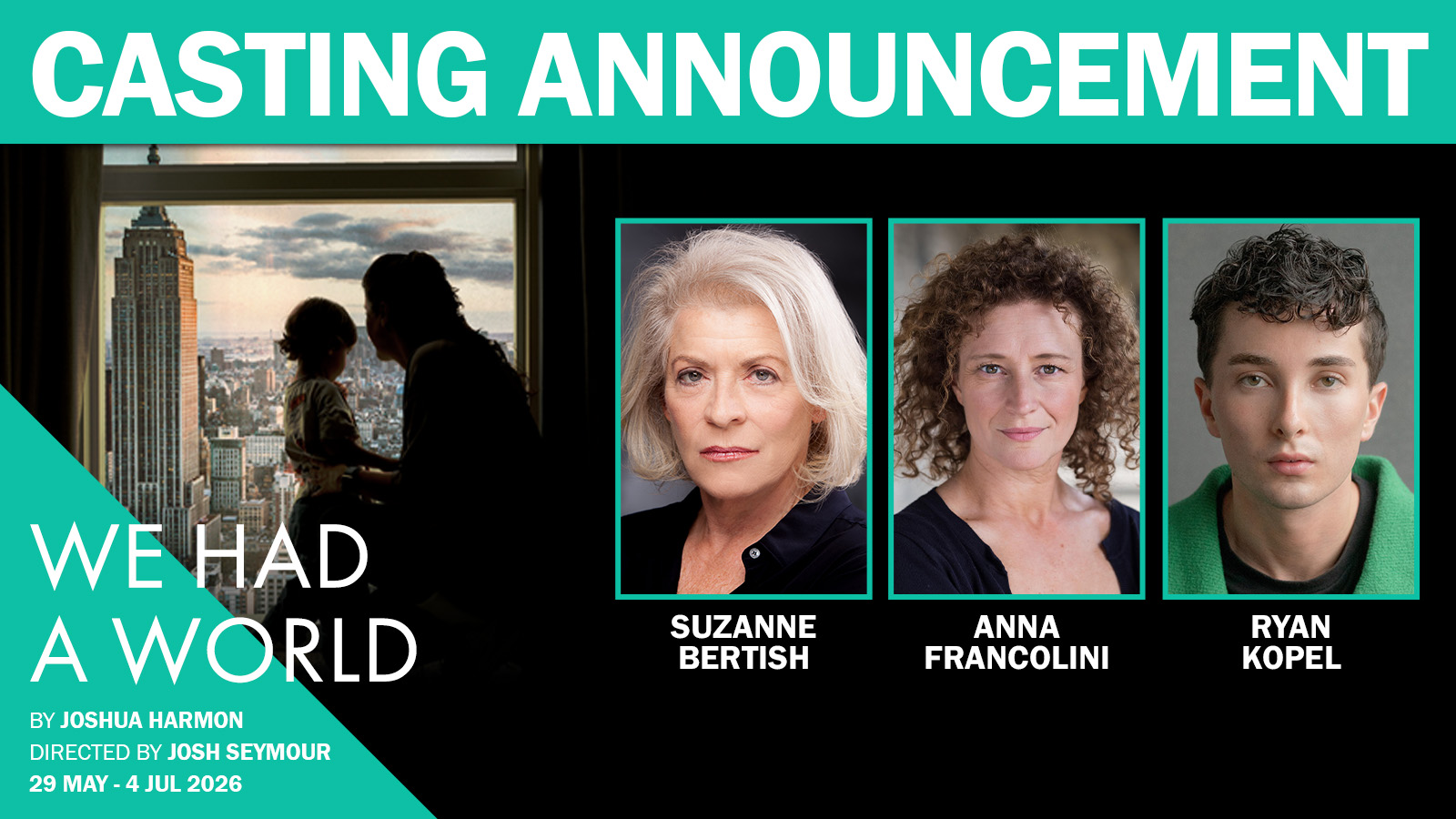 Cast set for We Had A World at Hampstead Theatre