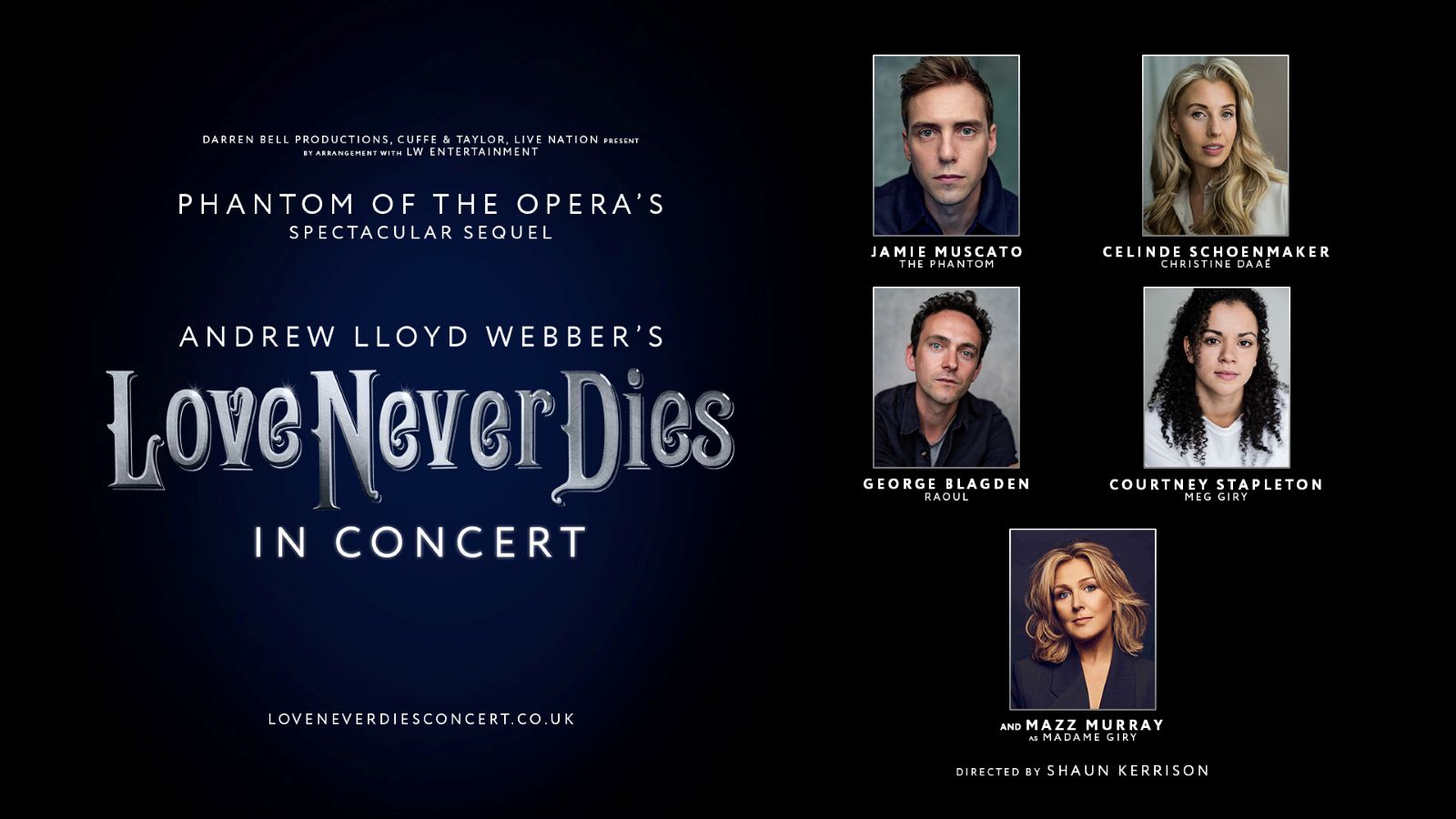 Cast builds for Love Never Dies concert production